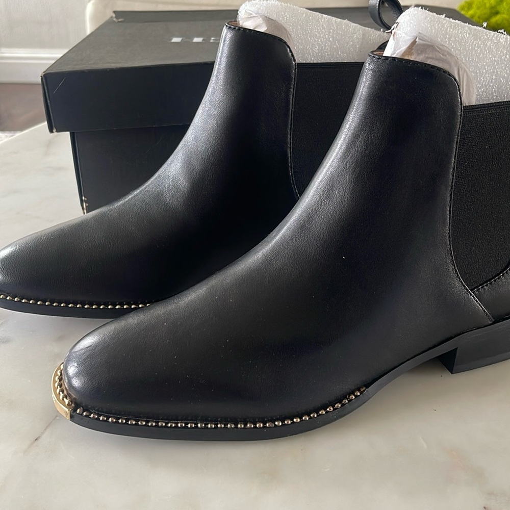 Brand New Nichole Leather Black Coach booties